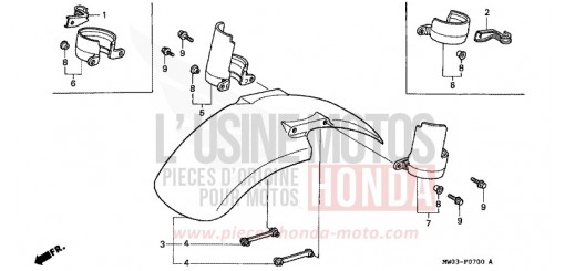 PARAFANGO ANTERIORE (1) CBR900RRR di 1994